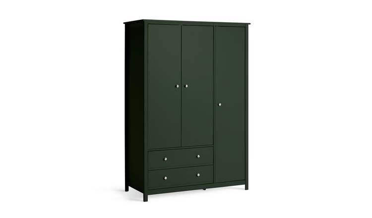 Habitat Brooklyn 3 Door Wardrobe - Green