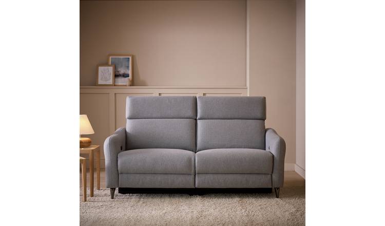 Argos Home Elias Fabric 2 Seater Recliner Sofa - Grey