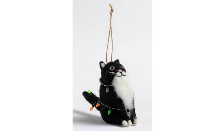 Buy Habitat Felt Cat Christmas Tree Decoration Christmas tree decorations Habitat