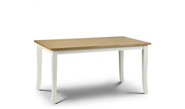 Julian Bowen Davenport 4 Seater Dining Table - Ivory & Oak