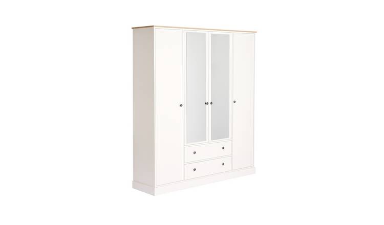 Argos Home Kensington 4 Door 2 Drawer Wardrobe - Ivory