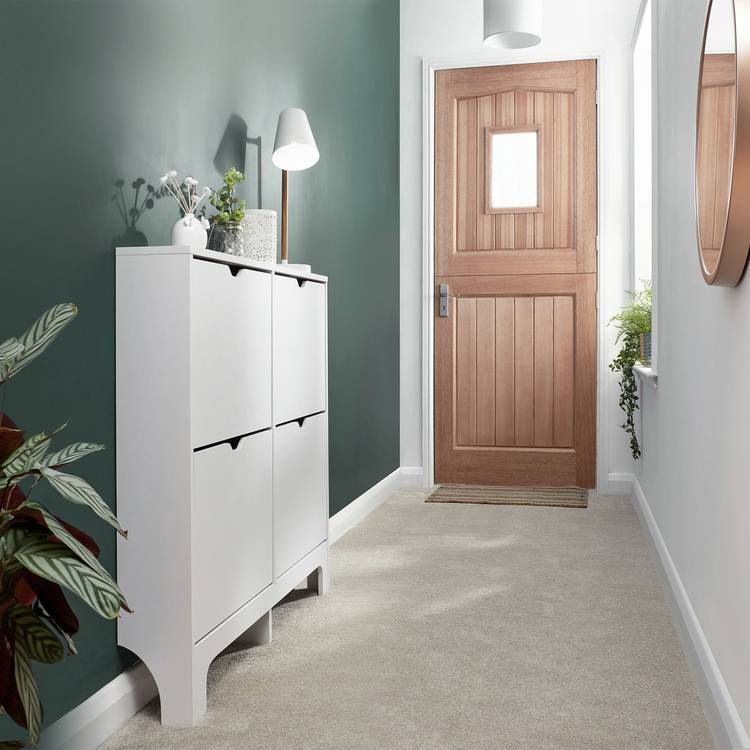 GFW Narrow Shoe Storage Cabinet - White 0