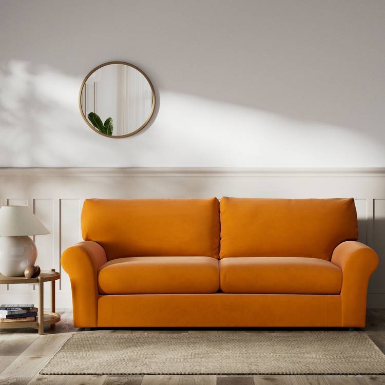 Habitat Molton Fabric 4 Seater Sofa - Orange 0