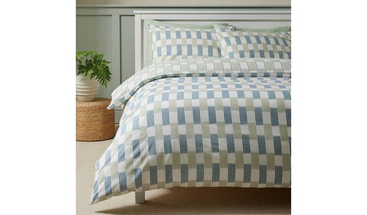 Habitat Cotton Ikat Print Bedding Set - Superking