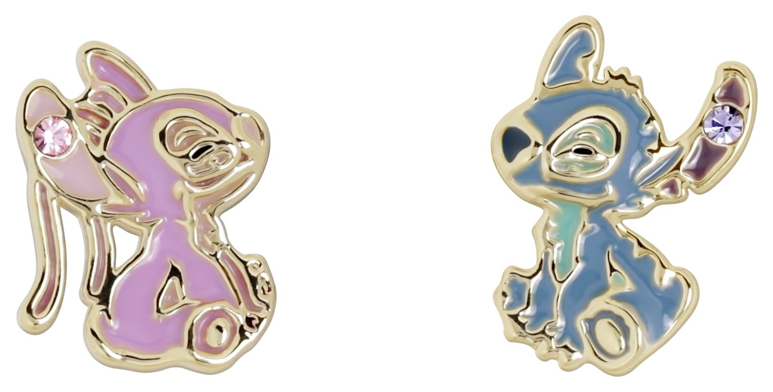 Disney Stitch and Angel Mismatch Stud Earrings