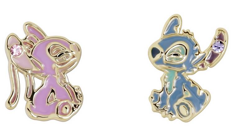 Disney Stitch and Angel Mismatch Stud Earrings