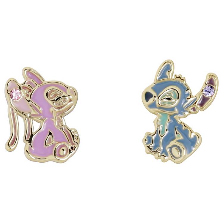Disney Stitch and Angel Mismatch Stud Earrings 0