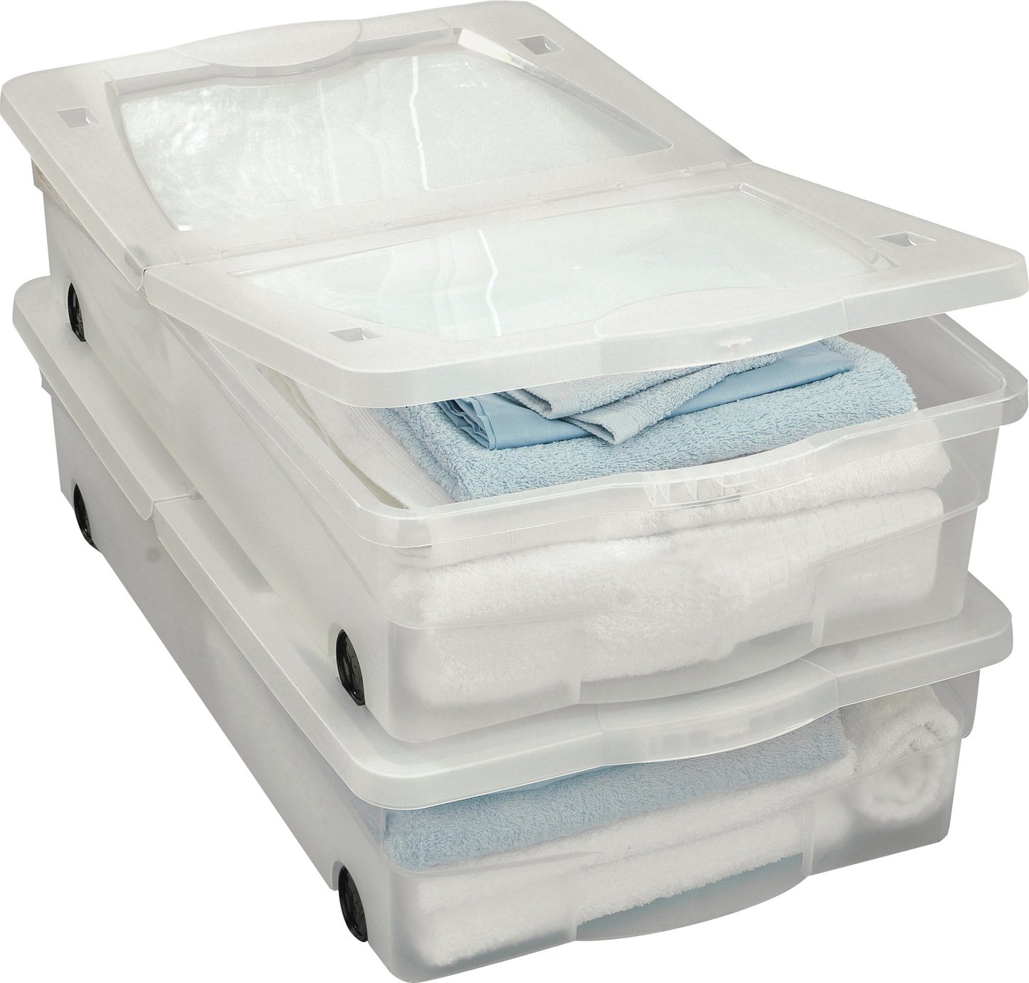 plastic storage boxes with wheels and lid