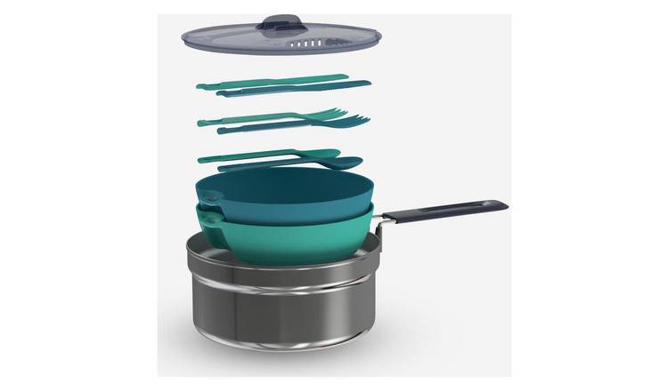 Decathlon Stainless Steel Camping Cook Set - 1.6L