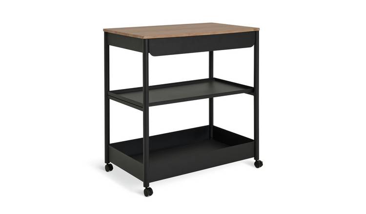 Habitat Kaylo Metal Kitchen Trolley - Black