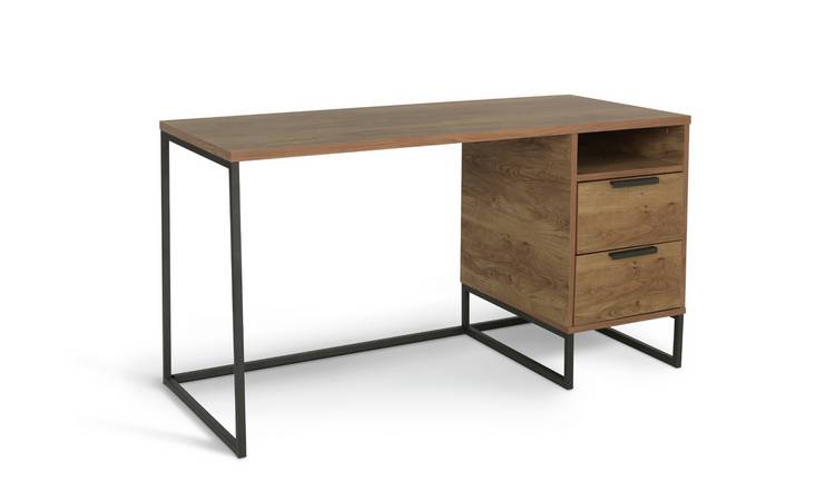 Buy Argos Home Nomad 2 Drawer Desk Oak Effect Desks Argos