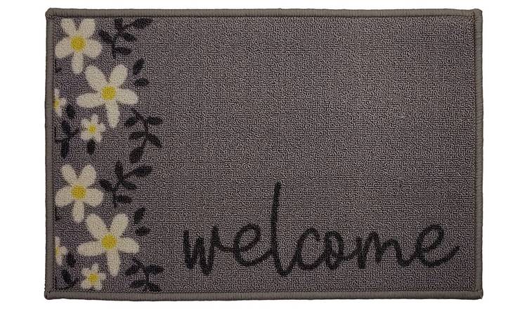 Mighty Mats Welcome Spring Washable Doormat - Grey