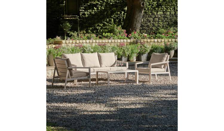 Pacific Aruba 5 Seater Metal Garden Sofa Set - Grey