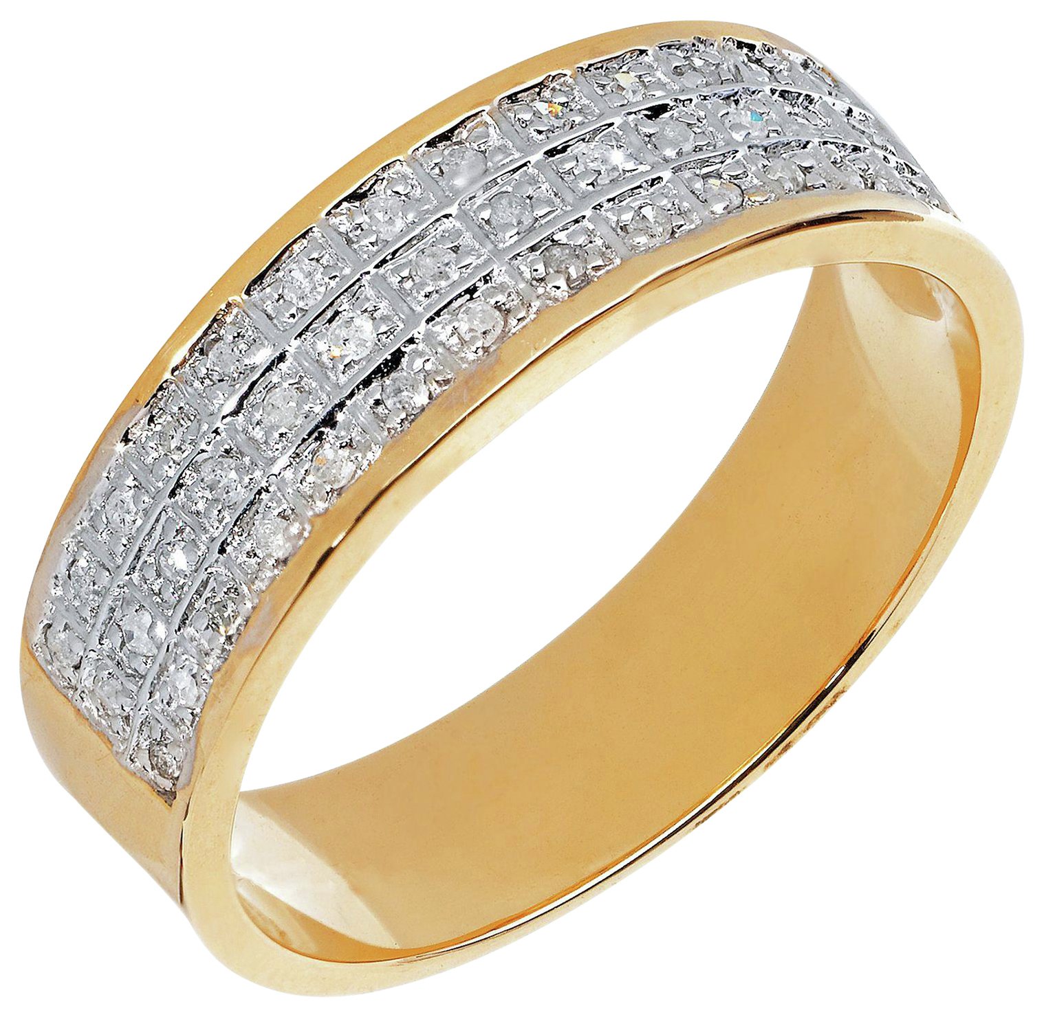 Revere Mens 9ct Gold 0.20ct tw Diamond Band Ring Review