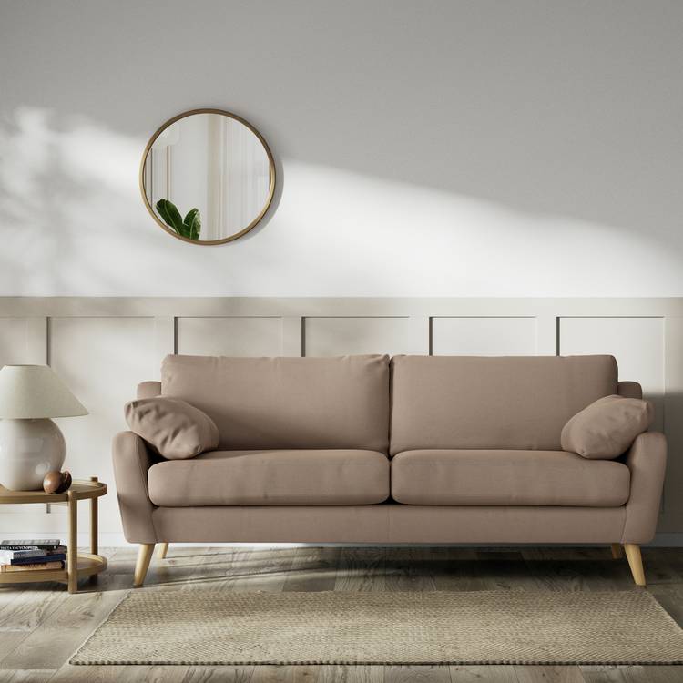 Habitat Lomond Fabric 4 Seater Sofa - Biscuit - Ash Leg 0