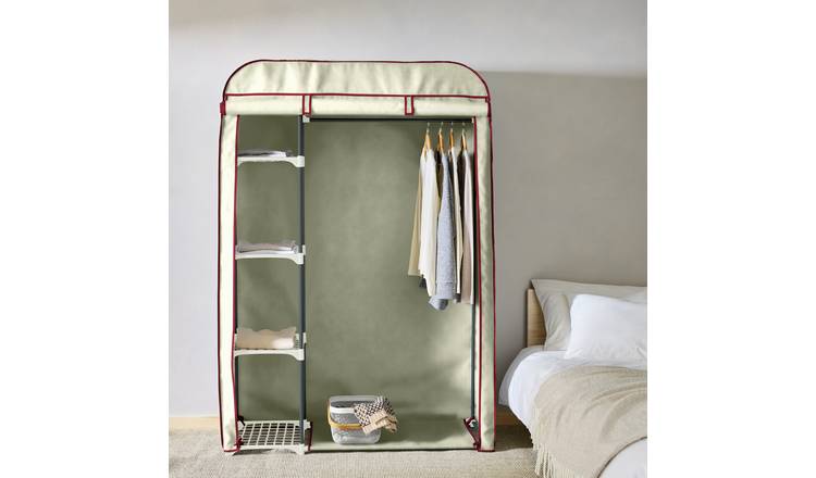 Argos Home Arch Fabric Double Wardrobe - Natural