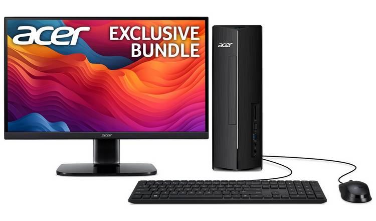 Acer XC-1710 i3 8GB 256GB Desktop PC & 23.8in Monitor Bundle