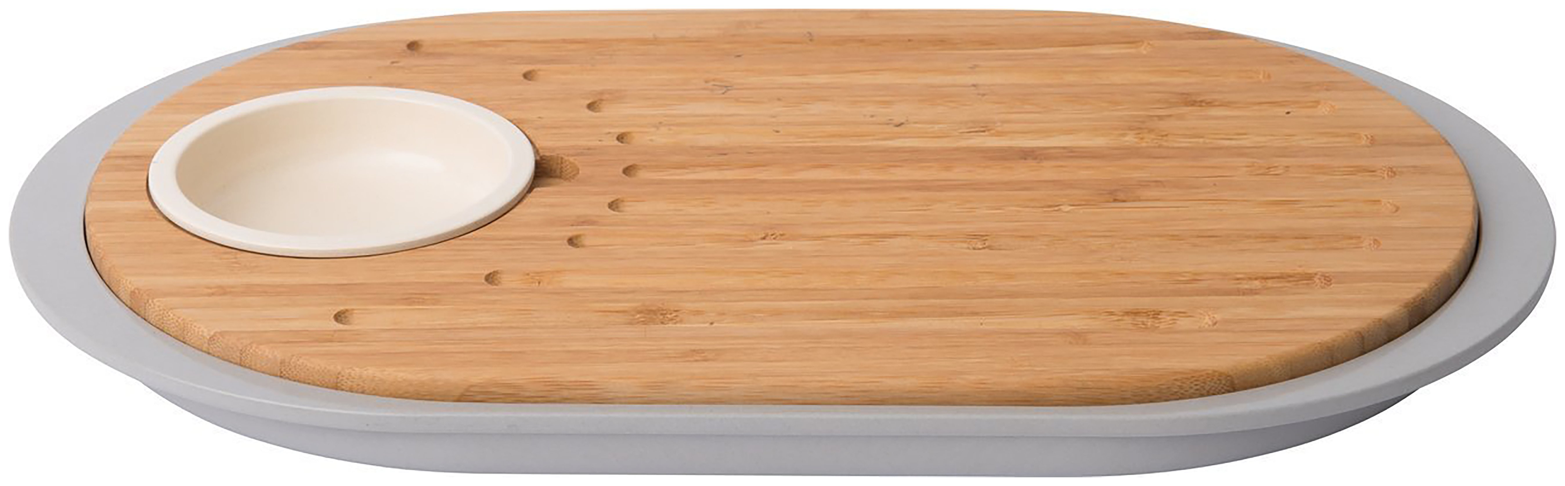 BergHOFF Leo 2 Sided Bamboo Tapas Board with Tray