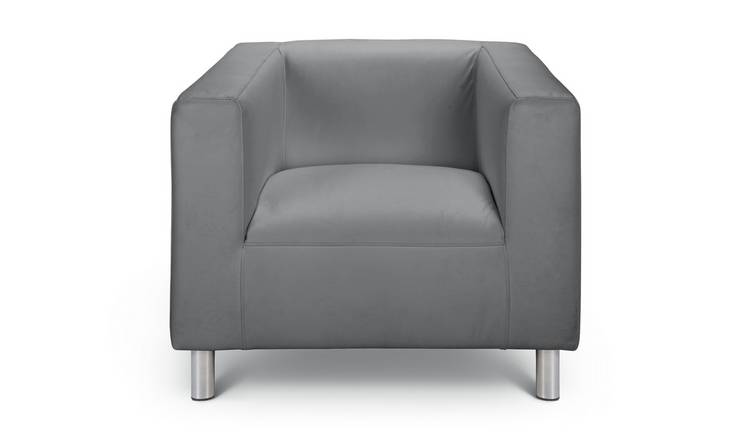 Buy Habitat Moda Faux Leather Armchair Grey Armchairs And Chairs Argos