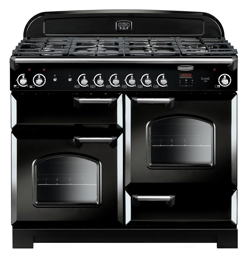 Rangemaster Classic 110cm Gas Range Cooker - Black