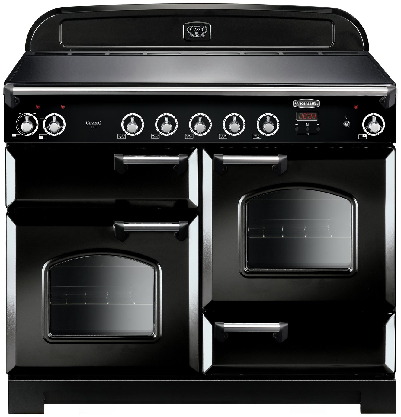 Rangemaster Classic 110cm Induction Range Cooker - Black