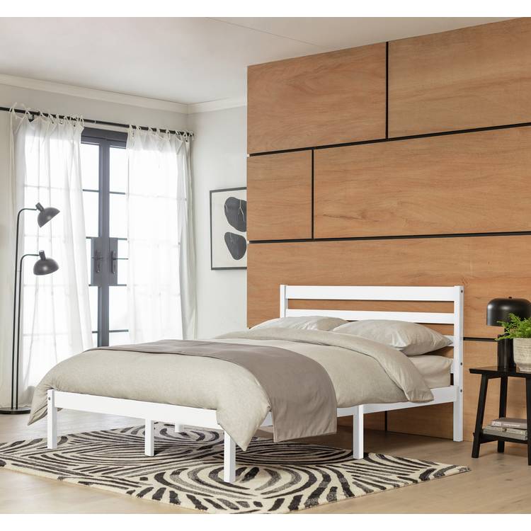Argos Home Kaycie Double Wooden Bed Frame - White 0