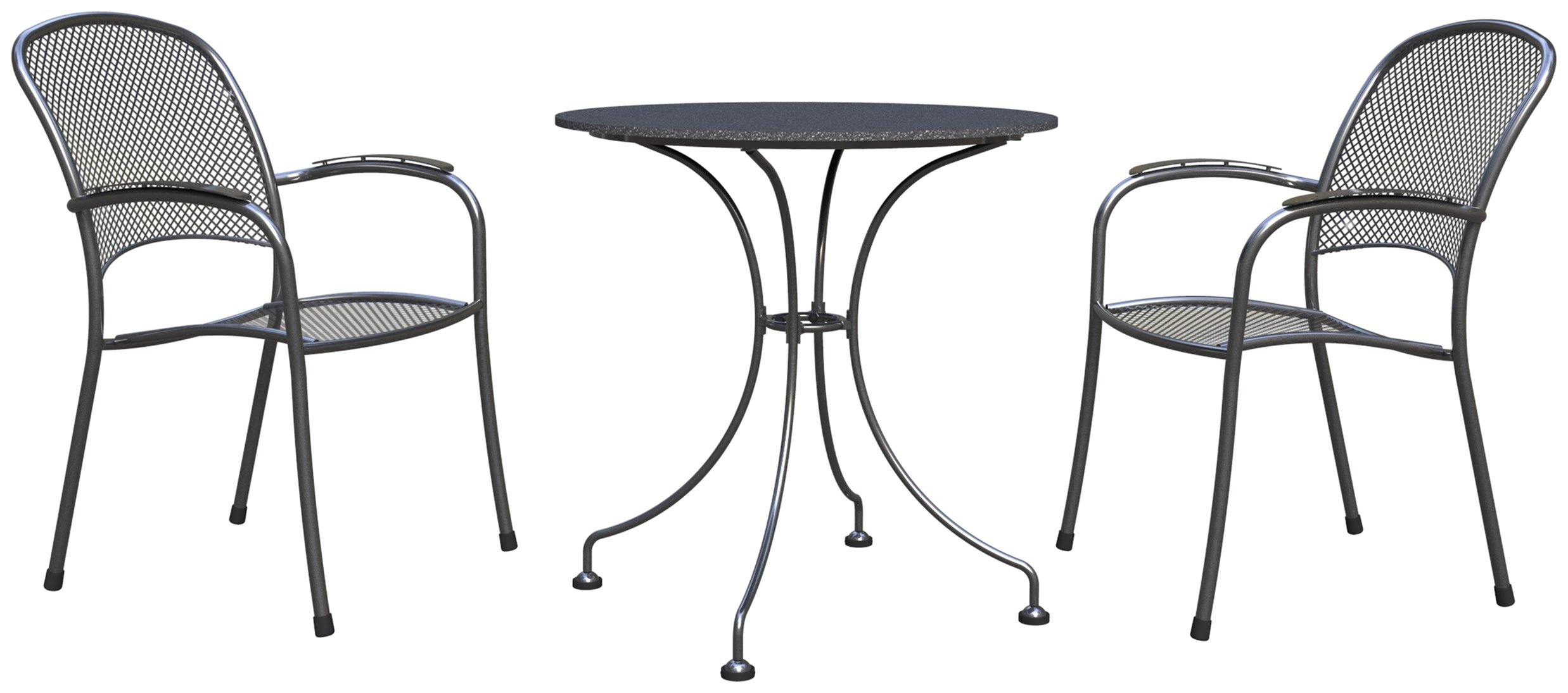 Royal Garden Carlo 2 Seater Metal Bistro Set