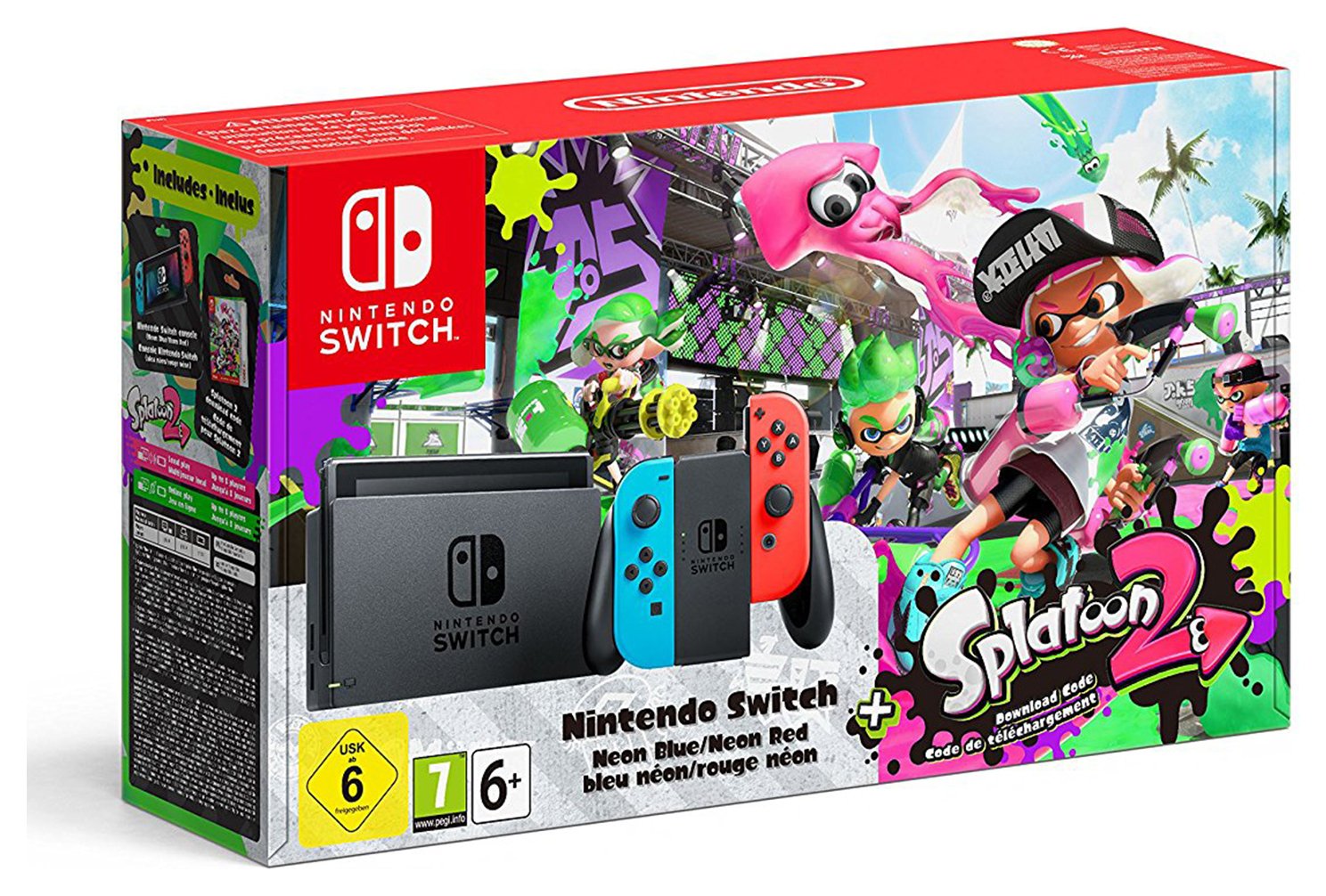 Nintendo Switch Console with Splatoon 2.