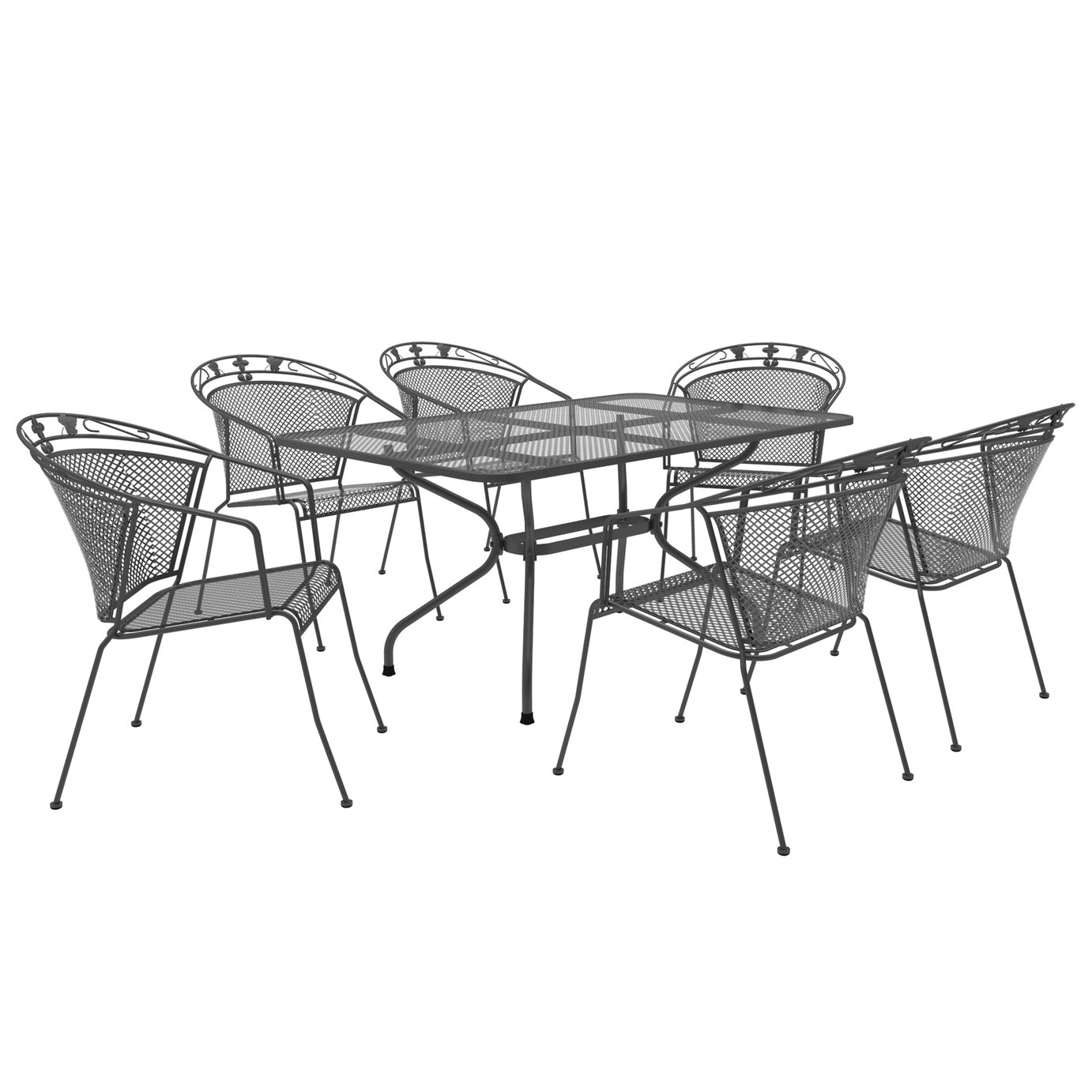 Royal Garden Elegance 6 Seater Metal Patio Set