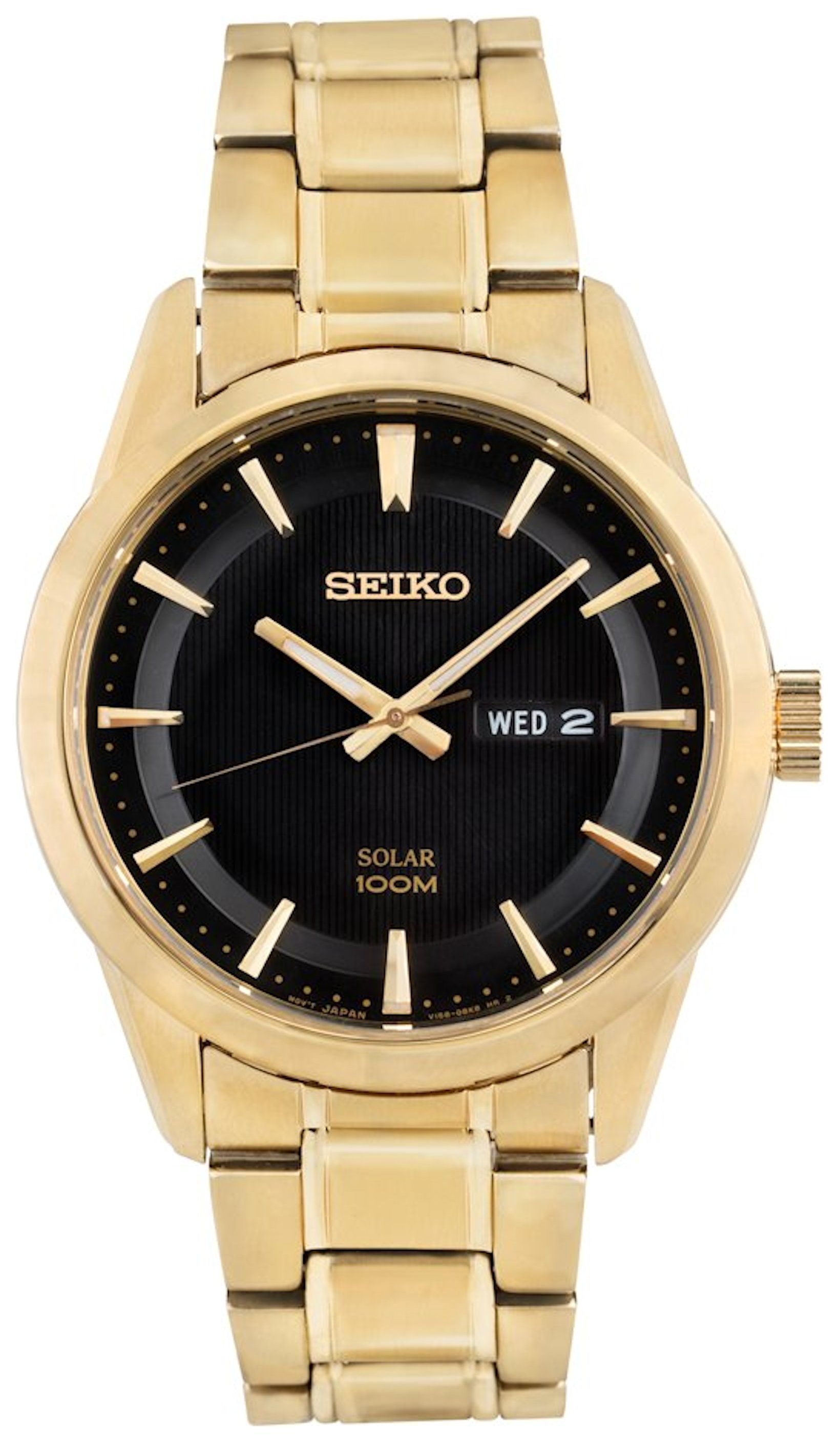 Seiko Men s Gold Plated Solar Watch 7289240 Argos Price