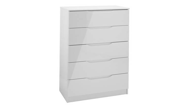 Argos grey gloss clearance chest of drawers