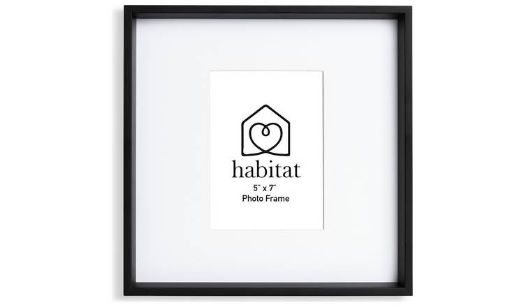 Habitat Oversized Mount Photo Frame - Black - 5x7"