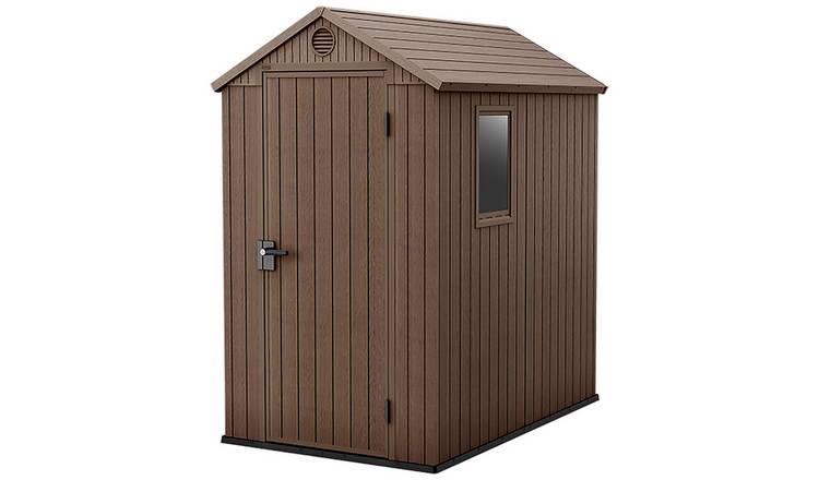 Keter Darwin Apex Garden Storage Shed 4 x 6ft - Brown