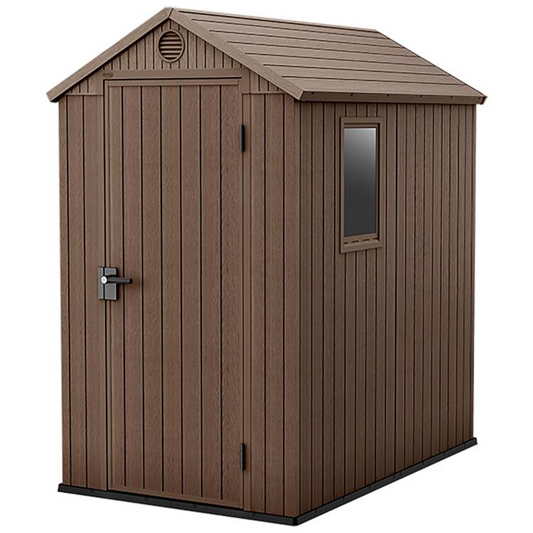 Keter Darwin Apex Garden Storage Shed 4 x 6ft - Brown 0