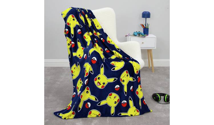 Pokemon Pikachu Fleece Throw - Dark Blue - 100x150cm