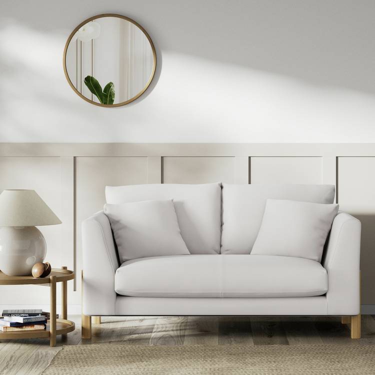 Habitat Aston Fabric 2 Seater Sofa - Natural - Ash Leg 0