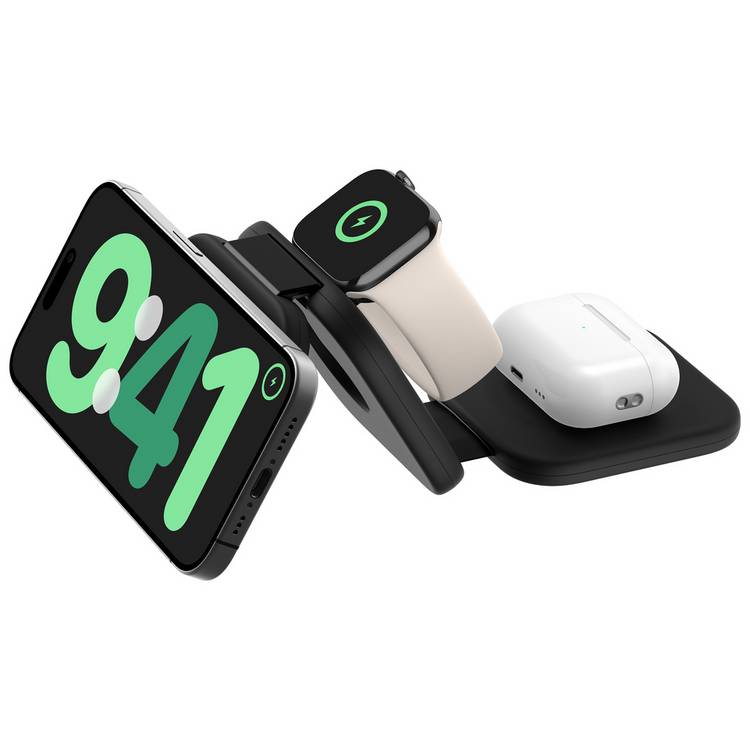 Belkin 3in1 15W Magnetic Magsafe Wireless Charger Travel Pad 0