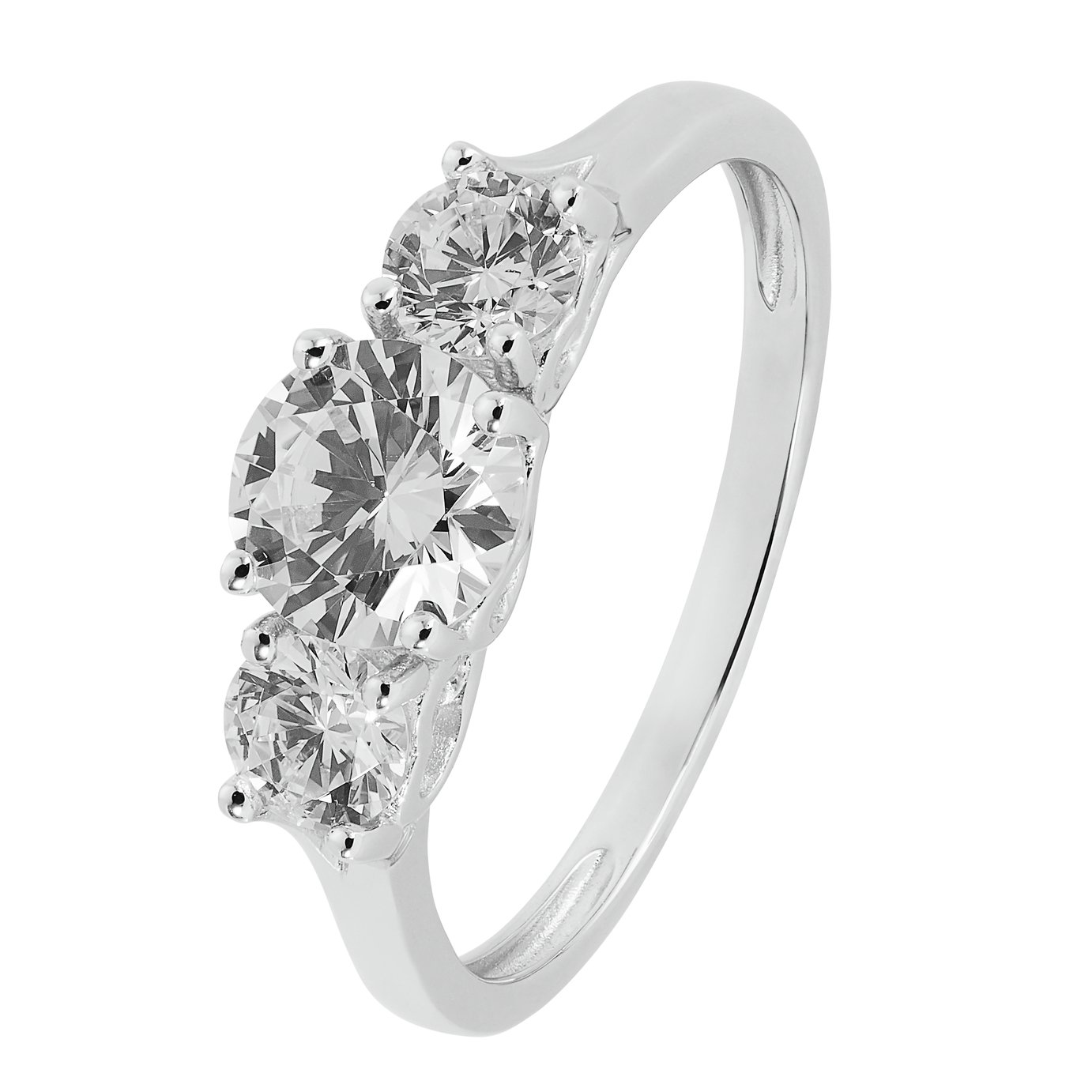 Revere 9ct White Gold Round Cut Cubic Zirconia Ring Review