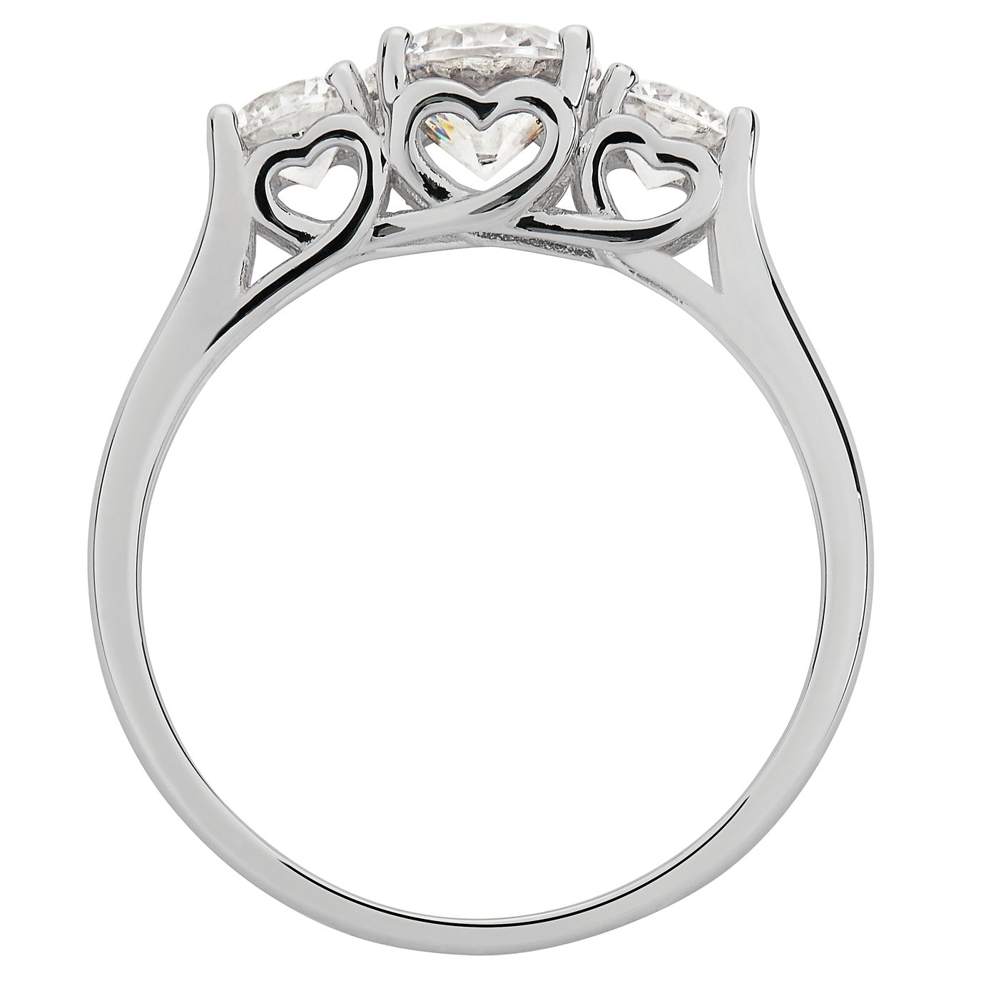 Revere 9ct White Gold Round Cut Cubic Zirconia Ring Review