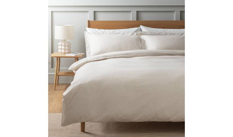 Habitat Cotton Oxford Edge Stripe Bedding Set - Superking