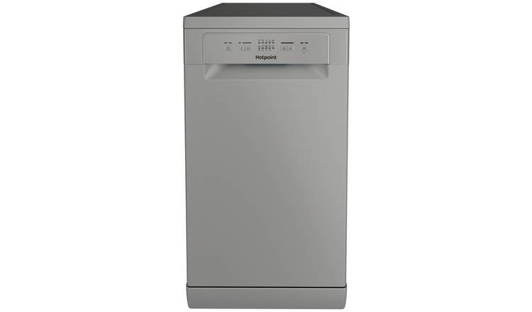 Hotpoint HP2FE10CS90SUK Slimline Dishwasher - Silver
