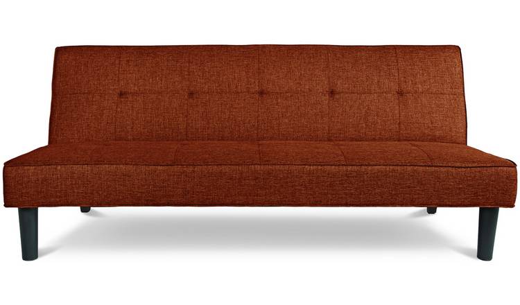 Argos Home Patsy Fabric 2 Seater Clic Clac Sofa Bed - Rust