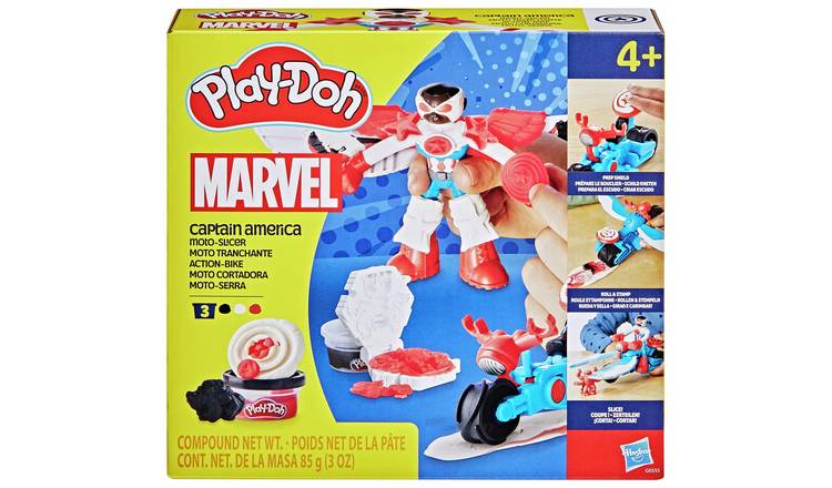 Play-Doh Marvel Captain America Moto-Slicer with 3 Tubs