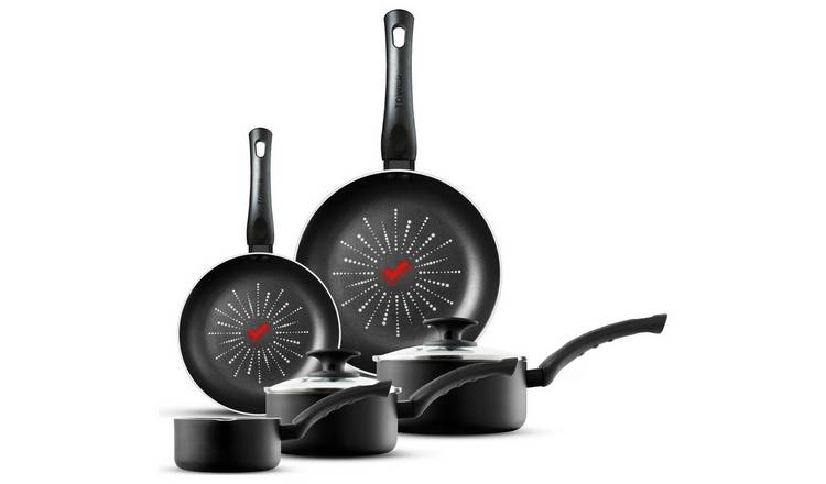 Tower Smart Classic 5 Piece Aluminium Pan Set - Black