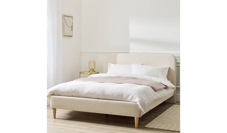 Argos Home Mya Kingsize Fabric Bed Frame - Natural