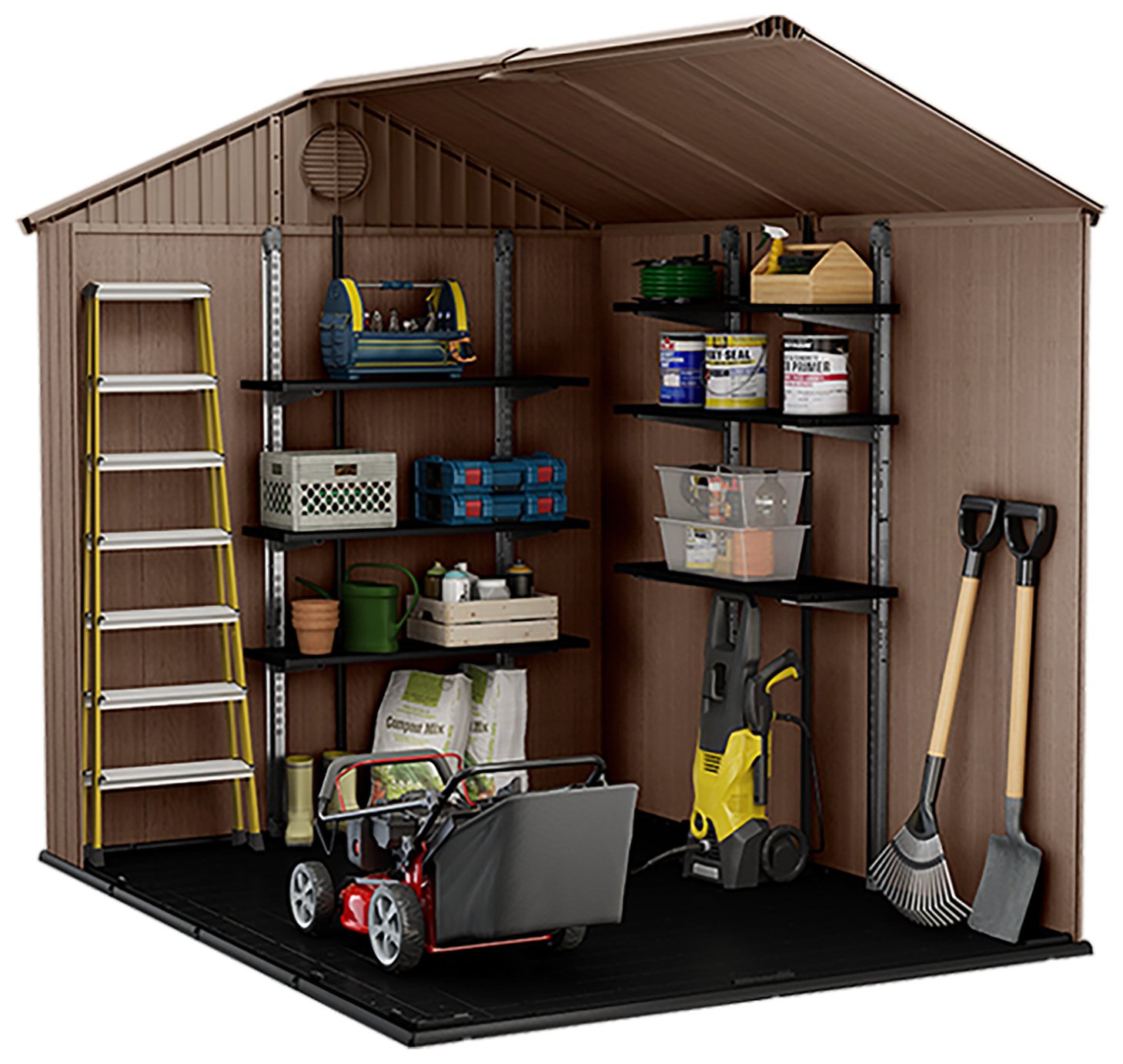 80,90サイズセット⑥ Buy Keter Darwin Apex Garden Storage Shed 6 x 8ft - Brown | Sheds
