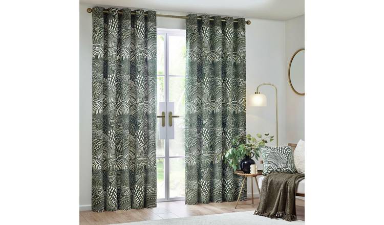 Hoem Nola Fully Lined Eyelet Curtains - 117x183cm
