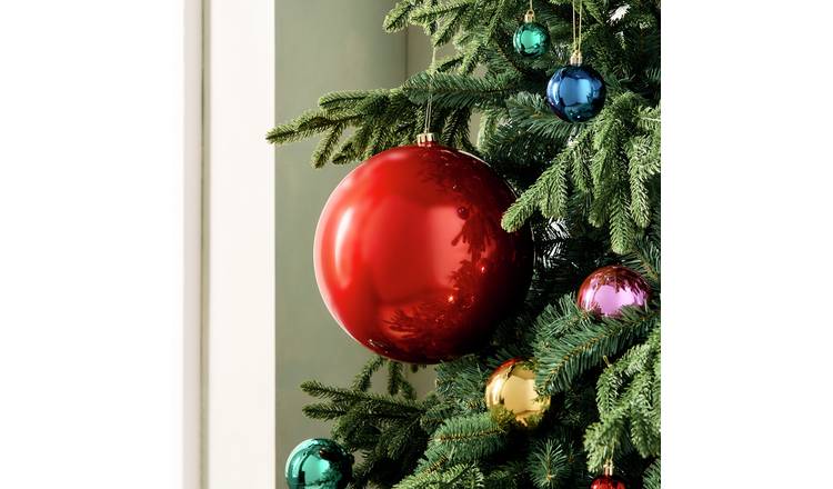 Habitat Single Oversized Christmas Bauble - Red