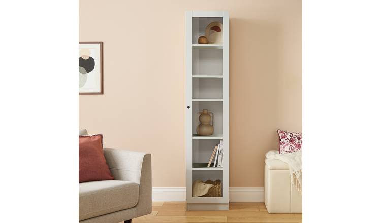 Argos Home Carla 1 Door Display Cabinet - White