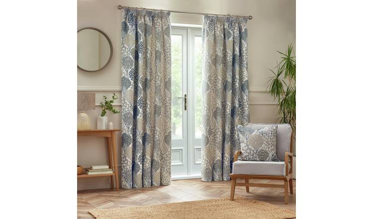 Wylder Ophelia Pencil Pleat Curtains - Beige - 117x137cm